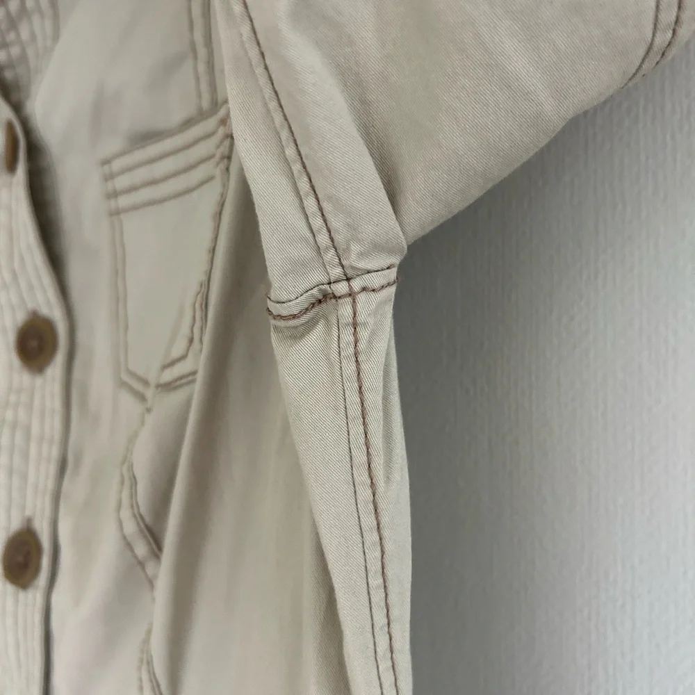 NWOT BODEN Khaki Button Down Cotton Twill Shirt Dress Safari French Utility Sz 6 - Picture 9 of 16